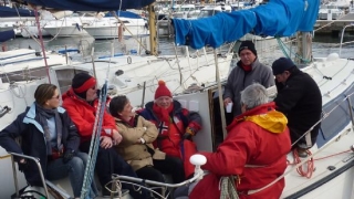  el buen ambienle del club náutico Sle Maxime 